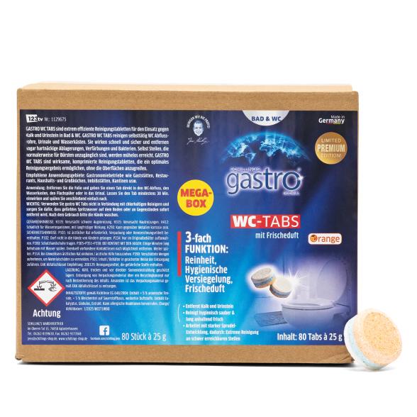Schilling's gastro WC Tabs Sonderedition, Orange, 80 Stück