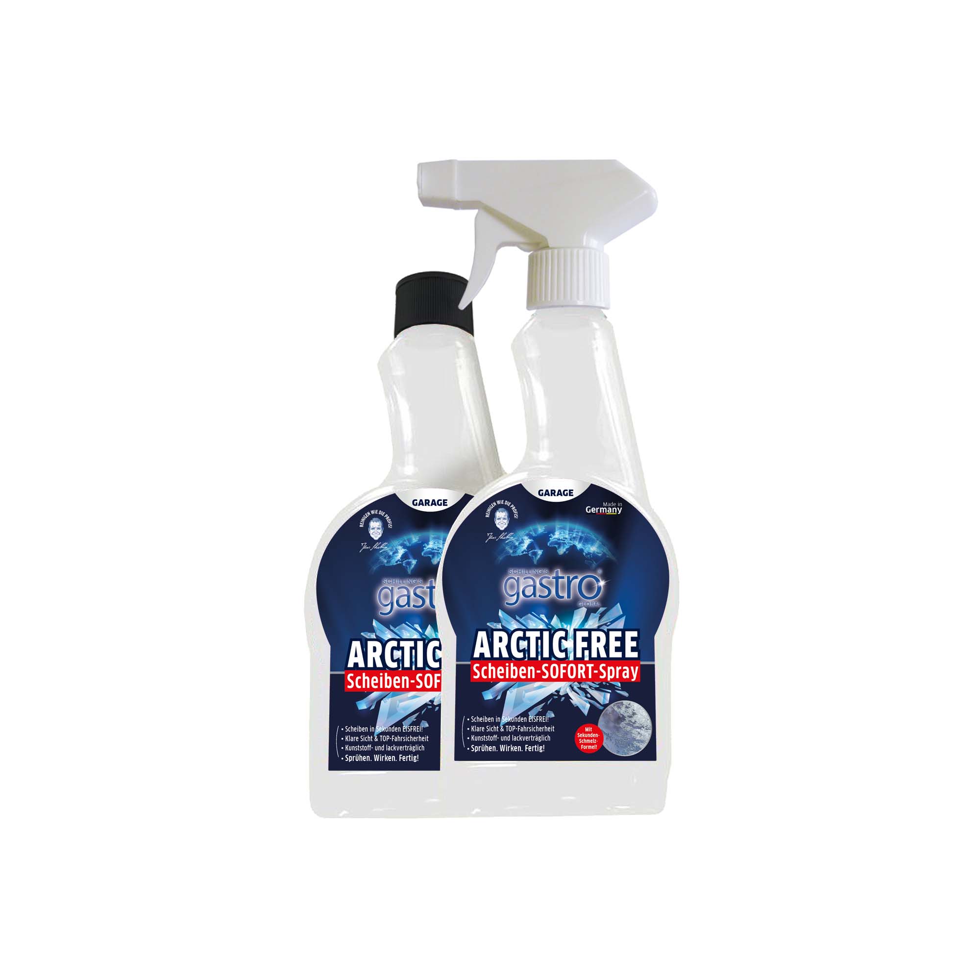Schilling's gastro Global Arctic Free Scheiben-SOFORT Spray Auto Enteiser Spray - 2er Set