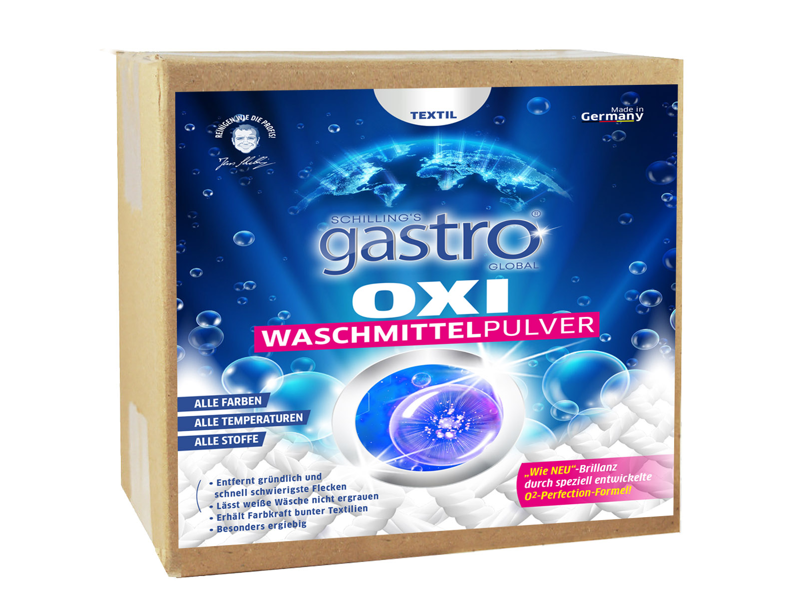 Schilling's Gastro Global OXI Waschmittelpulver 5 kg OXI Waschittelpulver 5kg im Karton