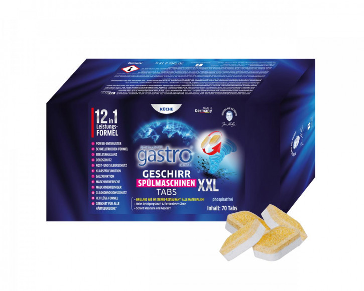 Schilling's Gastro Global Geschirrspülmaschinentabs XXL - 70 Tabs a 18g